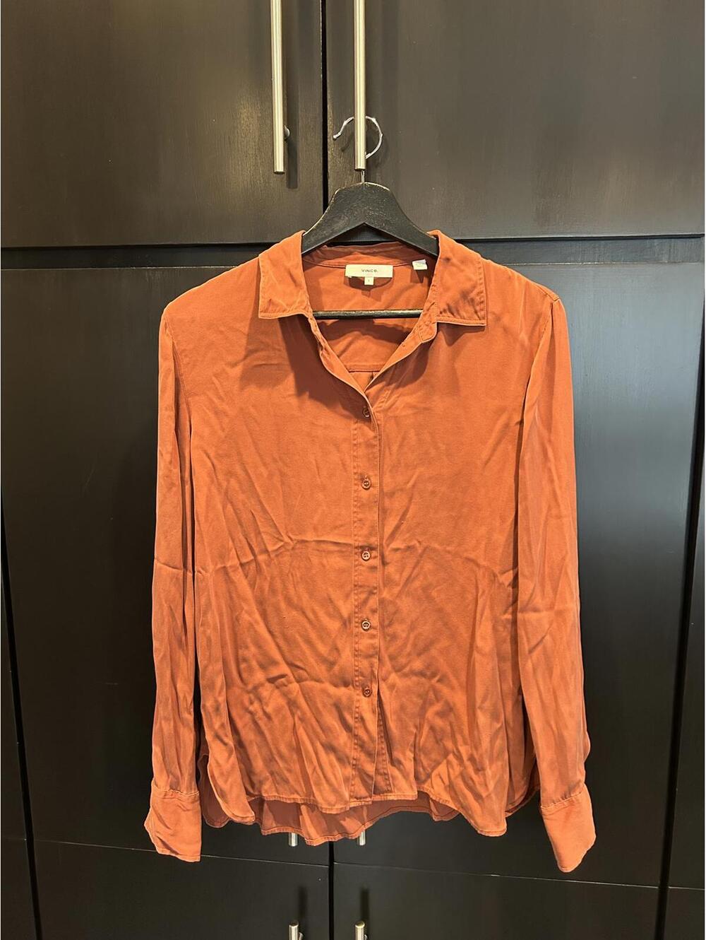 Vince Women's Long Sleeve Button-Up Shirt - Large